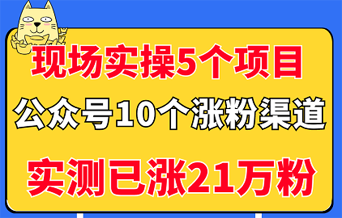 【副业项目3490期】公众号的10种矩阵引流的方法，实测已涨21万粉-火花副业网