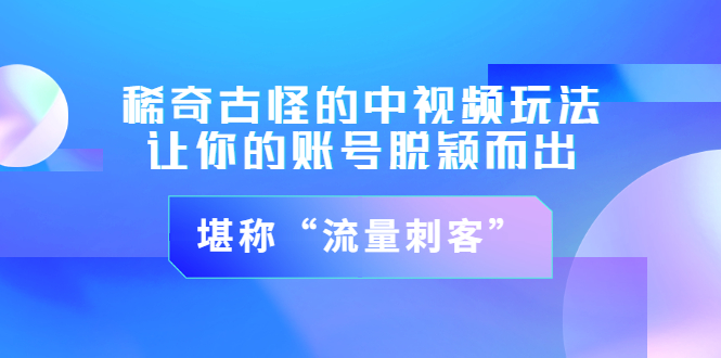 【副业项目3652期】稀奇古怪的中视频玩法，让你的账号脱颖而出，堪称“流量刺客”（图文+视频)-火花副业网