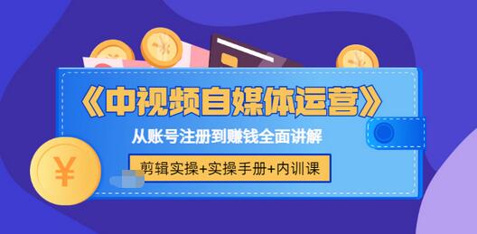 【副业项目3715期】中视频自媒体运营实操+实操手册+内训课，从账号注册到赚钱全面讲解-火花副业网