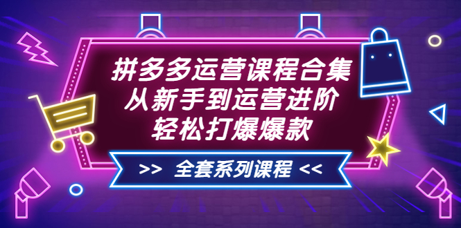 【副业项目3861期】拼多多运营课程合集：从新手到运营进阶，拼多多新手开店教程视频-火花副业网