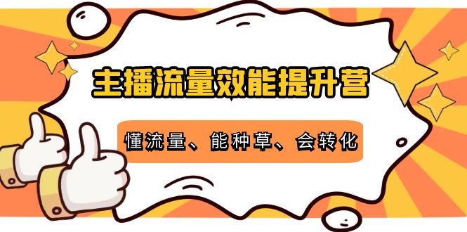 【副业项目4373期】主播流量效能提升营：懂流量、能种草、会转化，清晰明确方法规则-火花副业网