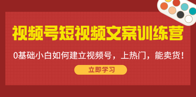 【副业项目4549期】视频号短视频文案训练营：0基础小白如何建立视频号，上热门，能卖货-火花副业网