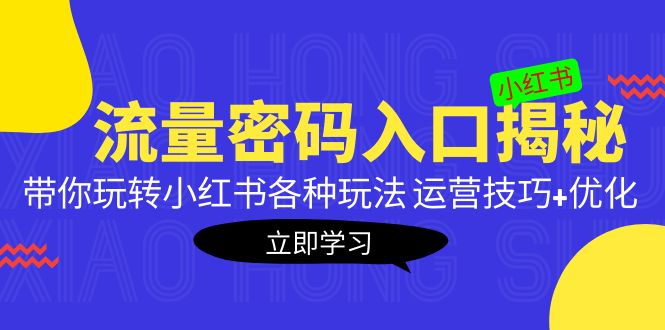 【副业项目5322期】小红书流量密码入口揭秘：带你玩转小红书各种玩法 运营技巧+优化-火花副业网