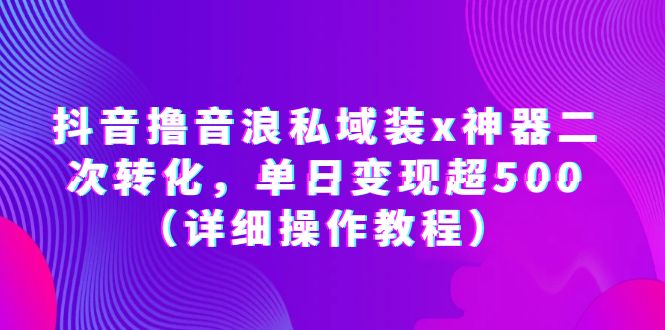 【副业项目6229期】抖音撸音浪私域装x神器二次转化，单日变现超500（详细操作教程）-火花副业网