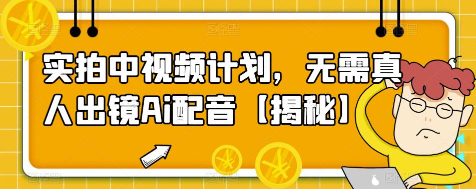 【副业项目6165期】实拍中视频计划，无需真人出镜Ai配音【揭秘】-火花副业网