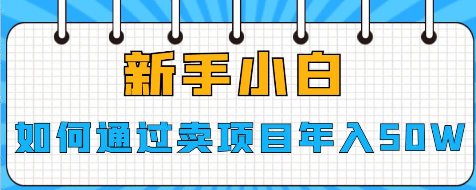 【副业项目6774期】新手小白如何通过卖项目年入50W【揭秘】-火花副业网