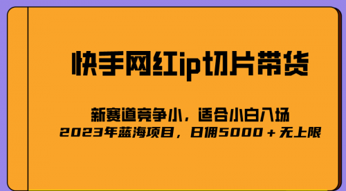 【副业项目7037期】2023爆火的快手网红IP切片，号称日佣5000＋的蓝海项目，二驴的独家授权-火花副业网