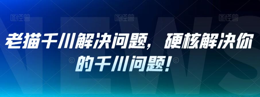 【副业项目7379期】老猫千川解决问题，硬核解决你的千川问题！-火花副业网