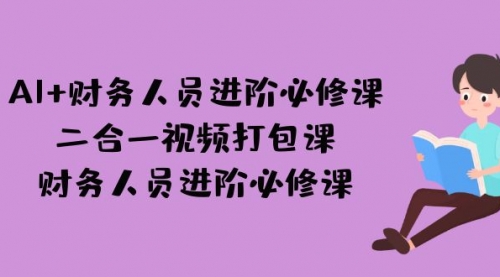 【副业项目7243期】AI + 财务人员进阶必修课二合一视频打包课，财务人员进阶必修课-火花副业网