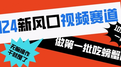 【副业8652期】2024新风口视频赛道 做第一批吃螃蟹的人 10分钟一条原创视频-火花副业网