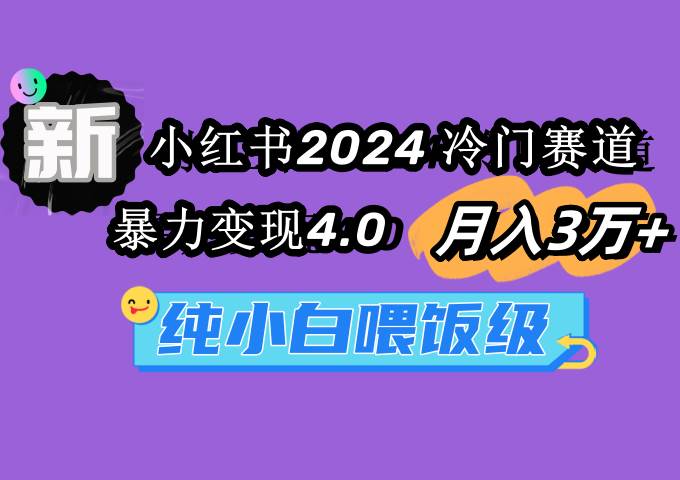 小红书2024冷门赛道 月入3万+ 暴力变现4.0 纯小白喂饭级-火花副业网