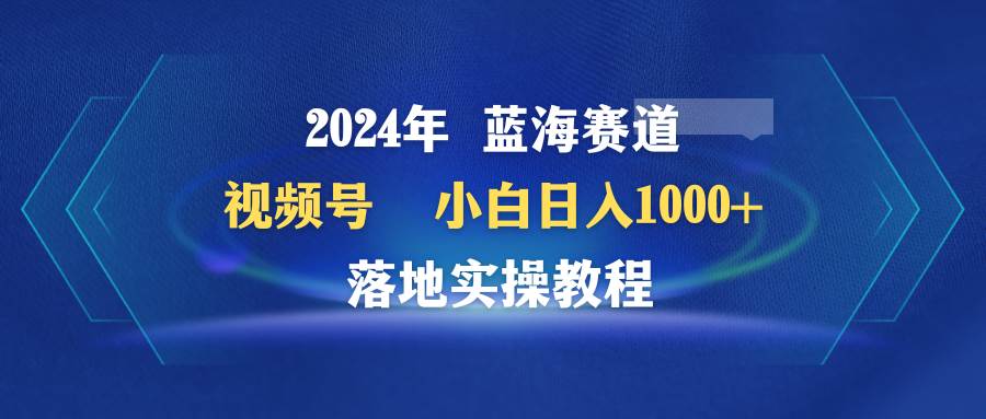 2024年蓝海赛道 视频号  小白日入1000+ 落地实操教程-火花副业网