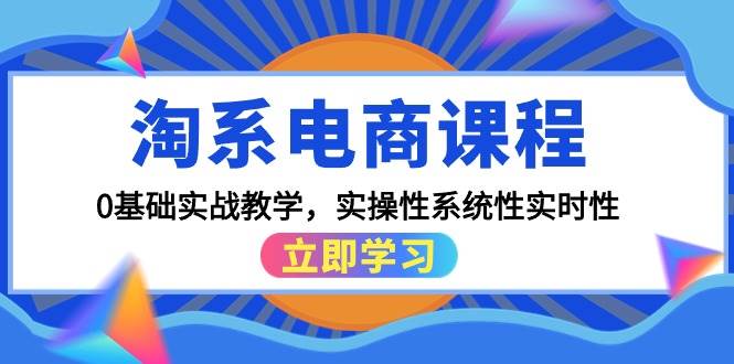 淘系电商课程，0基础实战教学，实操性系统性实时性（15节课）-火花副业网