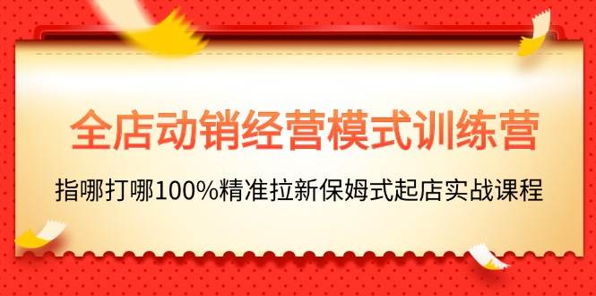 全店动销-经营模式训练营，指哪打哪100%精准拉新保姆式起店实战课程-火花副业网