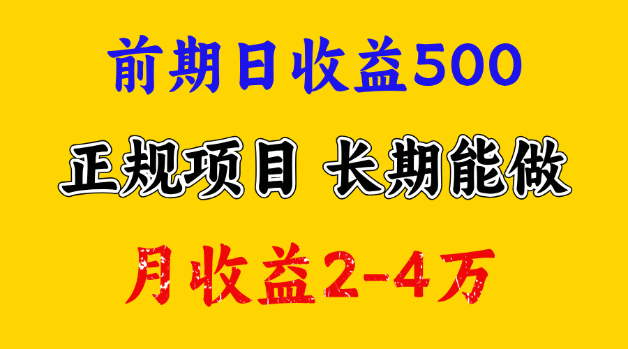 一天收益500+，上手熟悉后赚的更多，事是做出来的，任何项目只要用心，必有结果-火花副业网